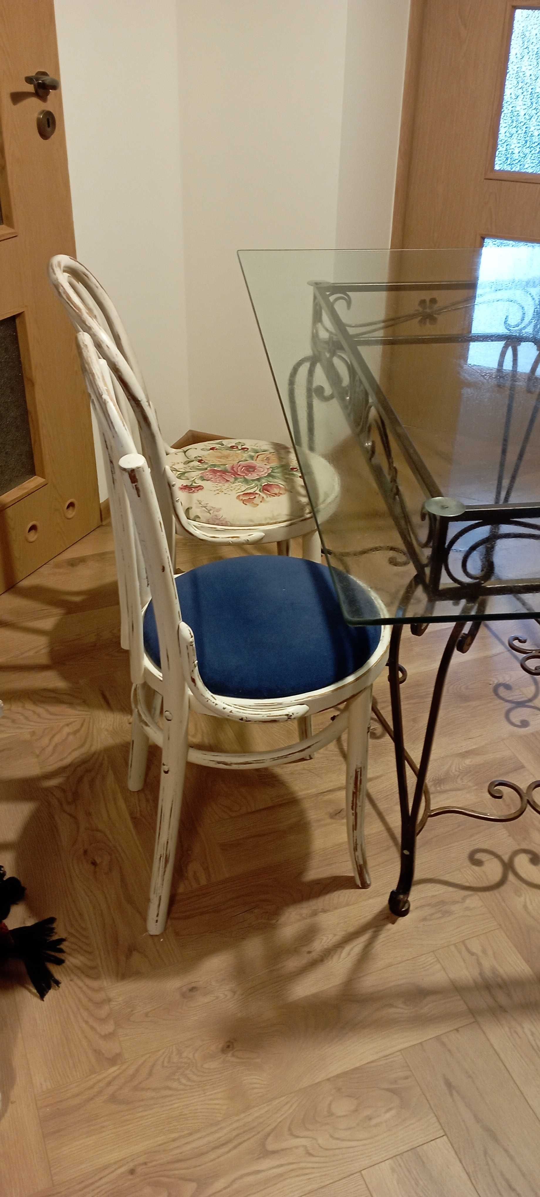 Stół ze szklanym blatem elegancki glamour jadalnia metalowy stół szkło