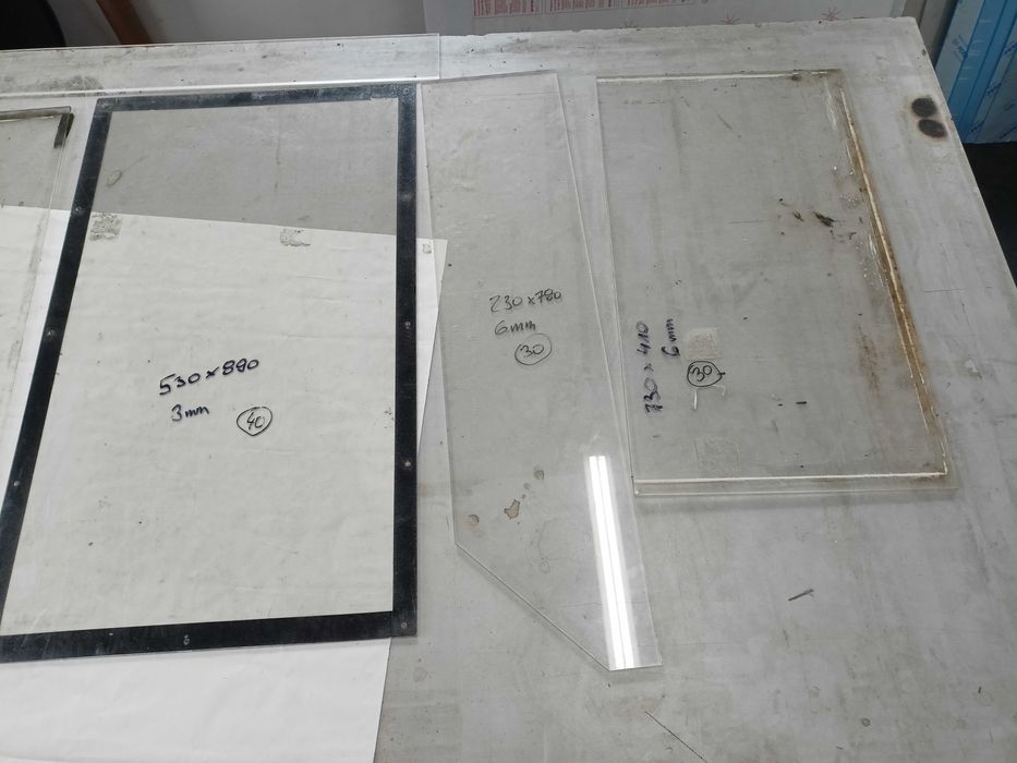Pleksi Plexa Pleksa 3mm arkusz 53x89cm okno, do koparki itp TANIEJ 70%