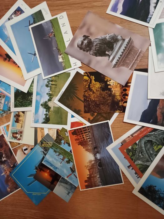 Pocztówki zestaw 28 sztuk Mix Szkocja Holandia Węgry Tunezja
