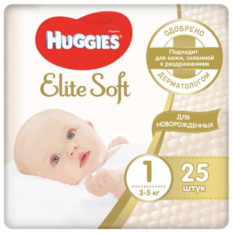 Підгузки Huggies Elite Soft 1 3-5 кг 25 шт