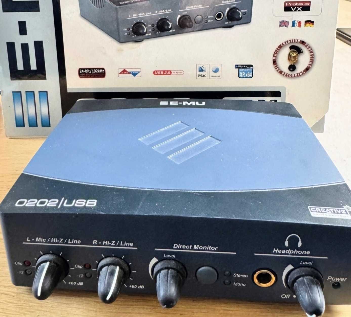 E-mu 0202 USB karta audio (interfejs stereofoniczny)