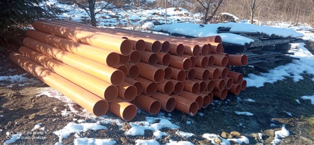 Труба ПХВ диаметр 200 длина 3 м без раструба