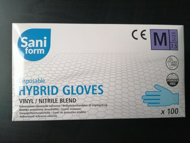 Bezpudrowe rękawice nitrylowe 100 sztuk M