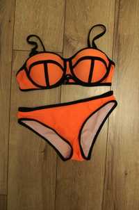 modny pomaranczowy kostium kapielowy triangle pomaranczowe bikini 36S