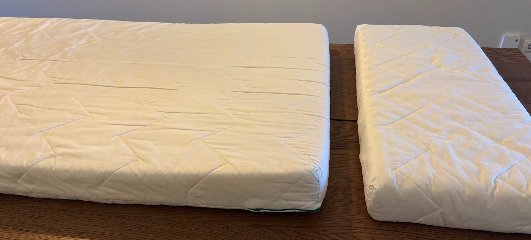 2 Camas extensíveis IKEA MINNEN brancas com estrado e colchões