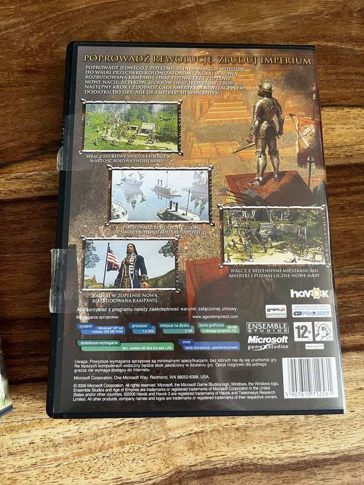 Gra PC CD-Rom Złota kolekcja Age of Empires III 3 + dodatek Unikat