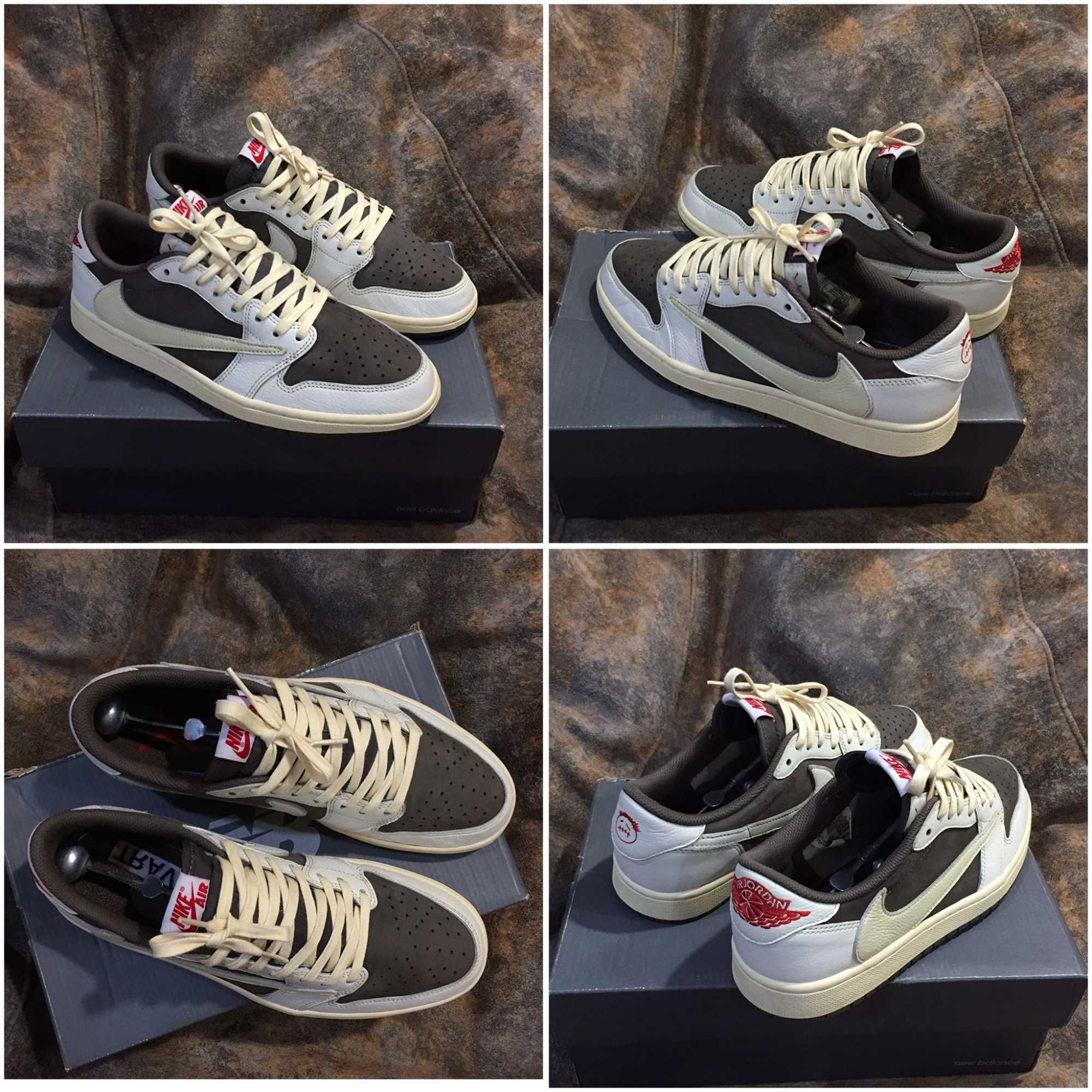 Кроссовки Jordan 1 Retro Low Travis Scott Reverse Mocha nike кросівки