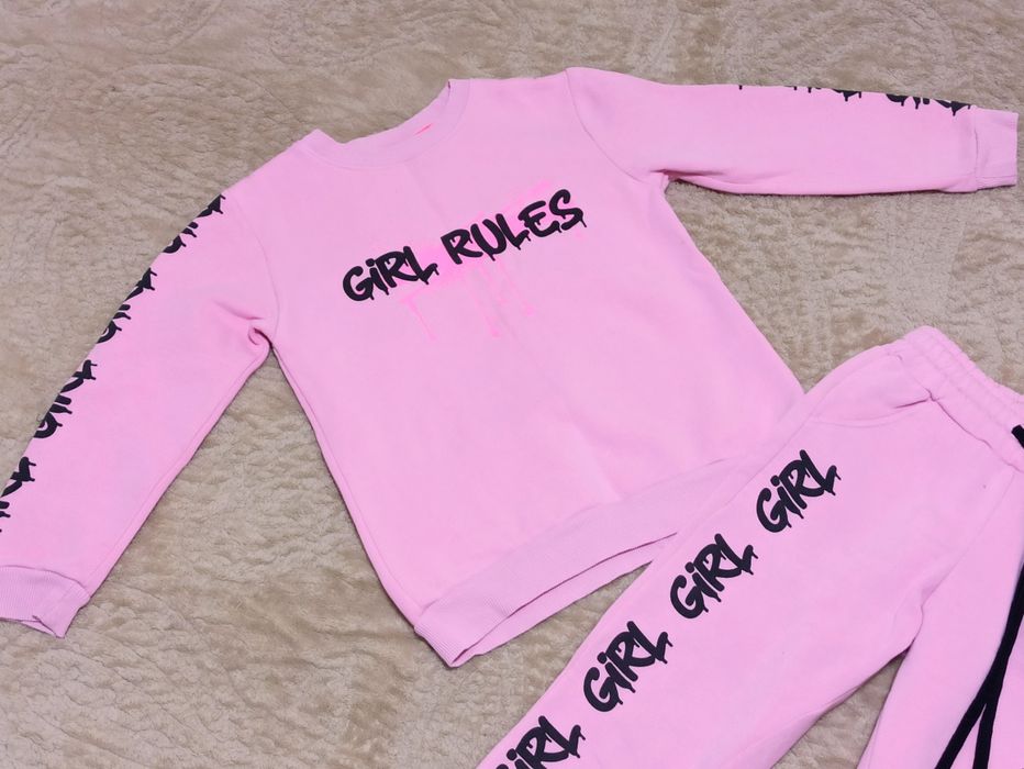 Теплий 116 спортивний костюм дівчинки дівчачий фліс начіс утеплений