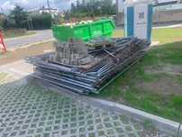 Sprzedam komplet Ogrodzenie budowlane  21 paneli ,stopy, klamry