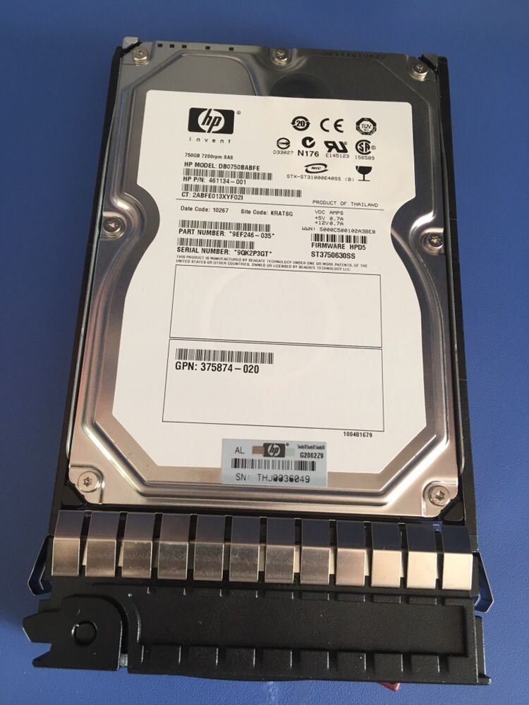 HDD SAS HP 461135-b21 750Gb 3.5 новий жосткий диск