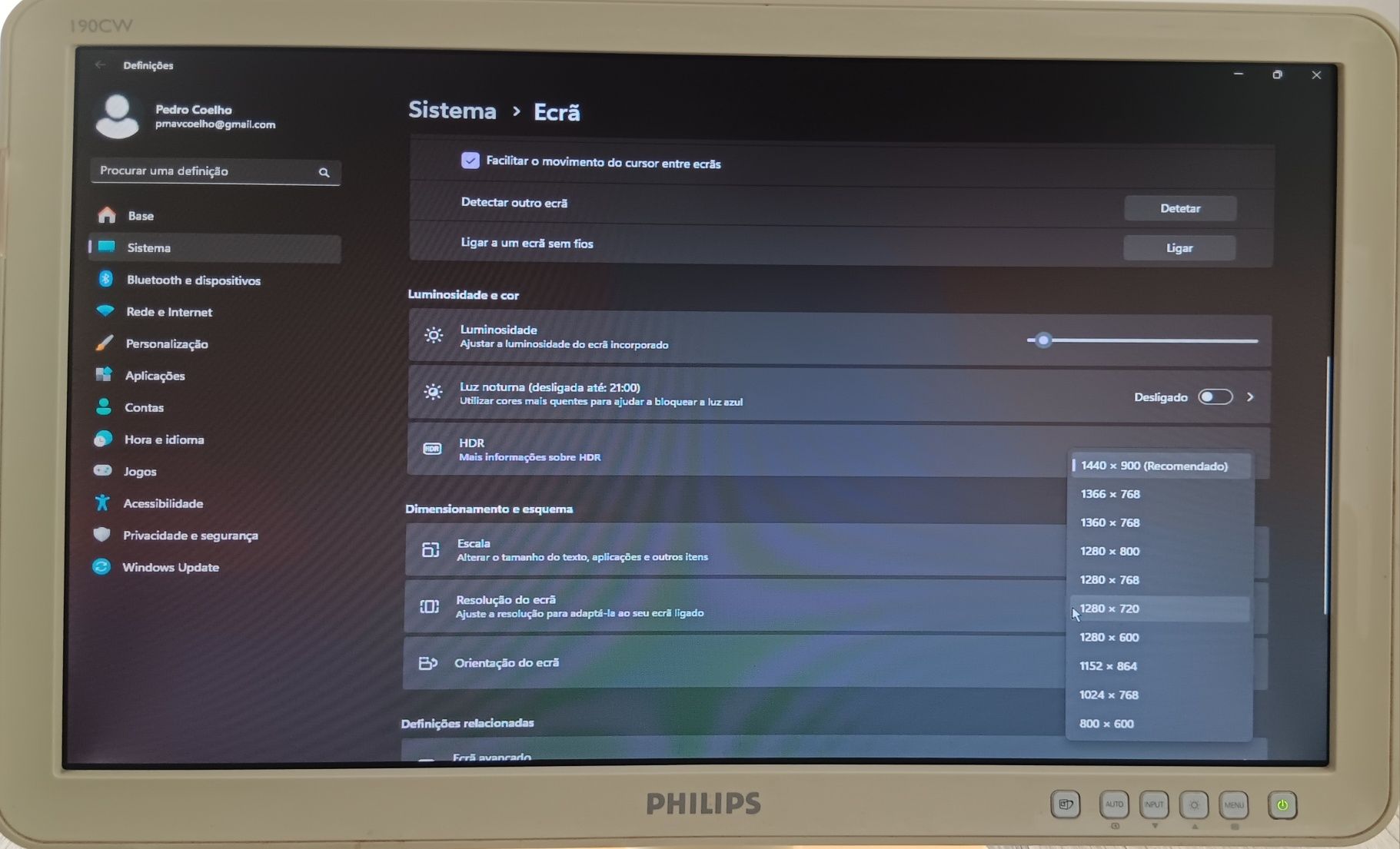 Monitor PC Phillips 190CW - oportunidade