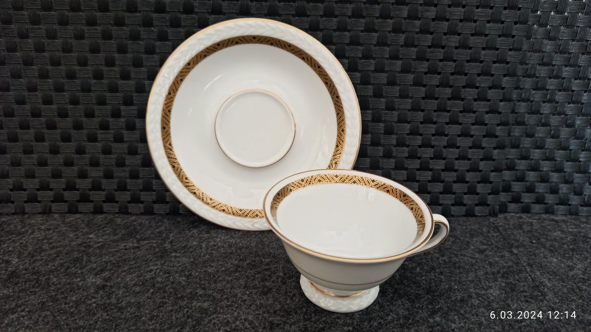 Porcelana Śląska Carl Tielsch DUO Mokka Alt Wasser Stary Zdrój