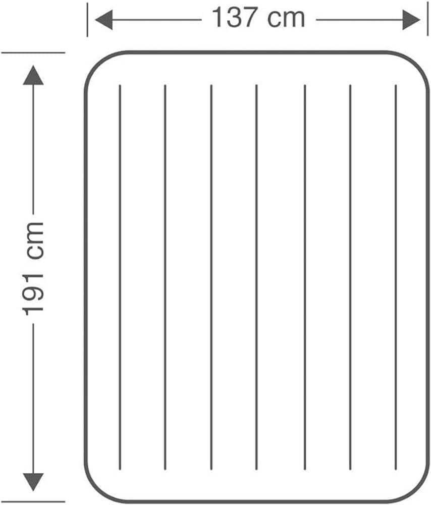 Intex 64758 Materac Dmuchany Granatowo-Szary 203 x 152 x 25 CM