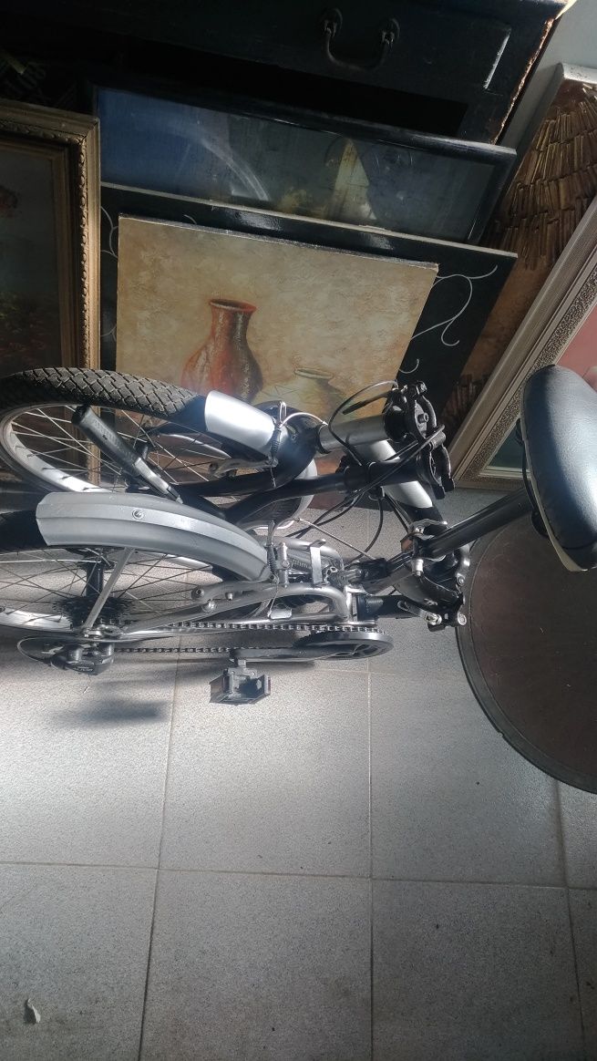 Bicicleta Dobrável roda 20 alumínio como nova toda afinada para adulto
