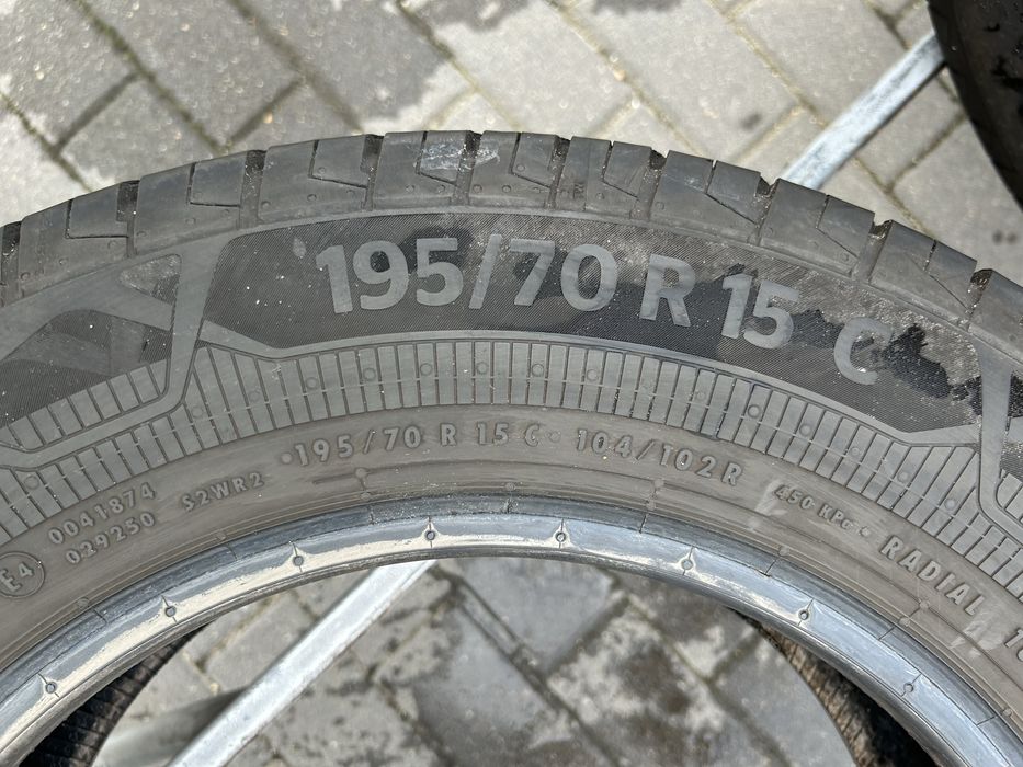 4x 195/7015C Continental VanContactEco jak nowe 4923