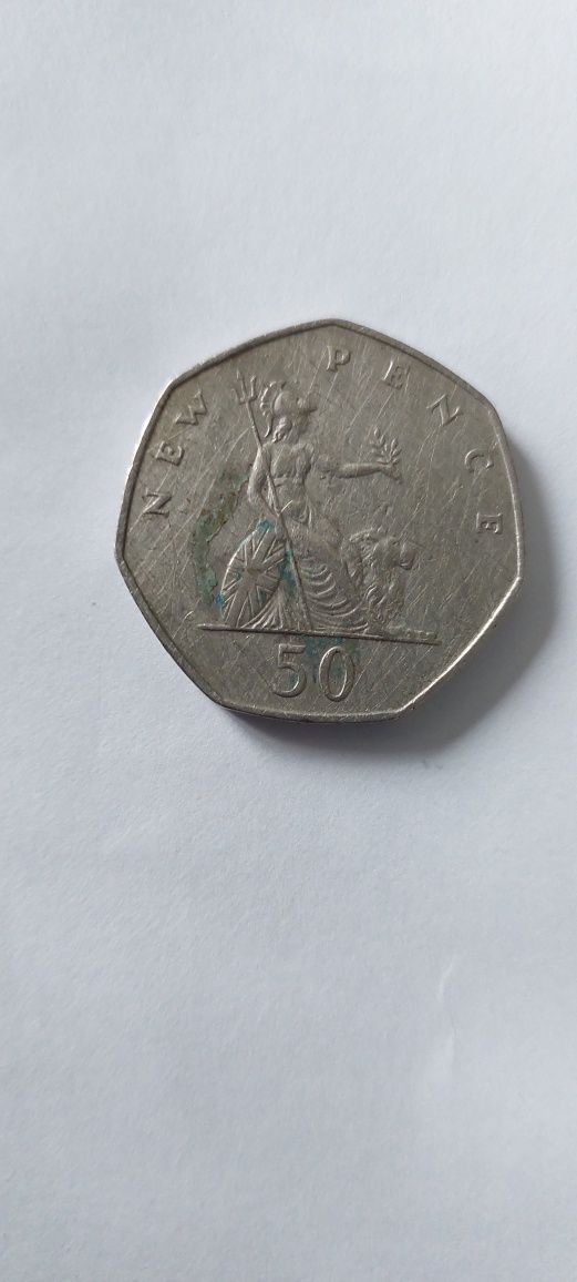 50 pence z 1969 r Anglia