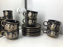 Kratimenos, grecka porcelana, 24k gold, hand made, 12 elementów