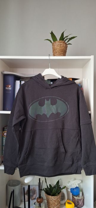 Szara bluza holo z kapturem dla chłopca batman rozmiar 152 Cool Club