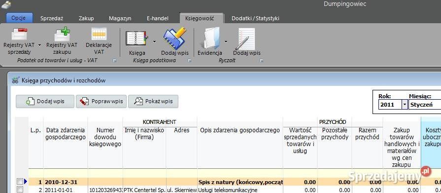 Dumpingowiec Wszystkomający program do faktur VAT ,magazyn. kpir, KSEF