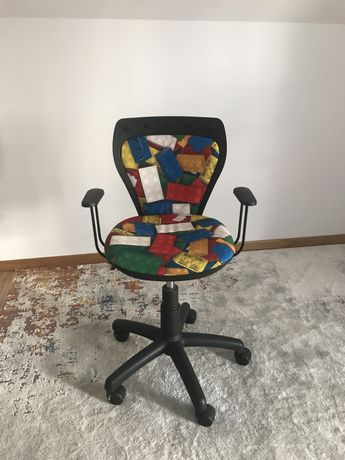 Fotel biurowy dziecięcy krzesło klocki