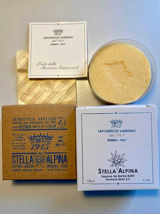 Saponificio Varesino Stella Alpina włoskie mydło do golenia