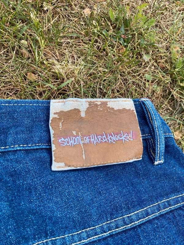 Spodnie vintage baggy Jeans Sohk M L 34 granatowy hiphop rap swag jnco