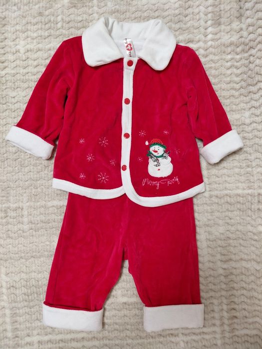 Новорічний дитячий велюровий костюм