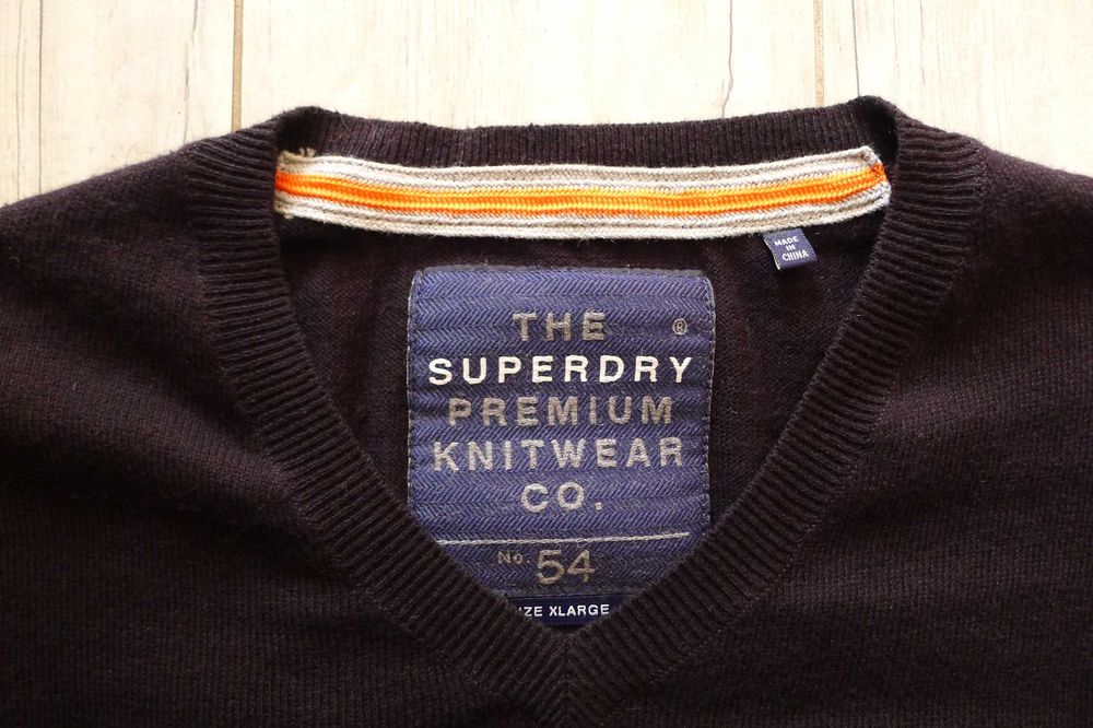 sweter SUPERDRY Japan Premium Knitwear kaszmirowy r. L jak NOWY okazja