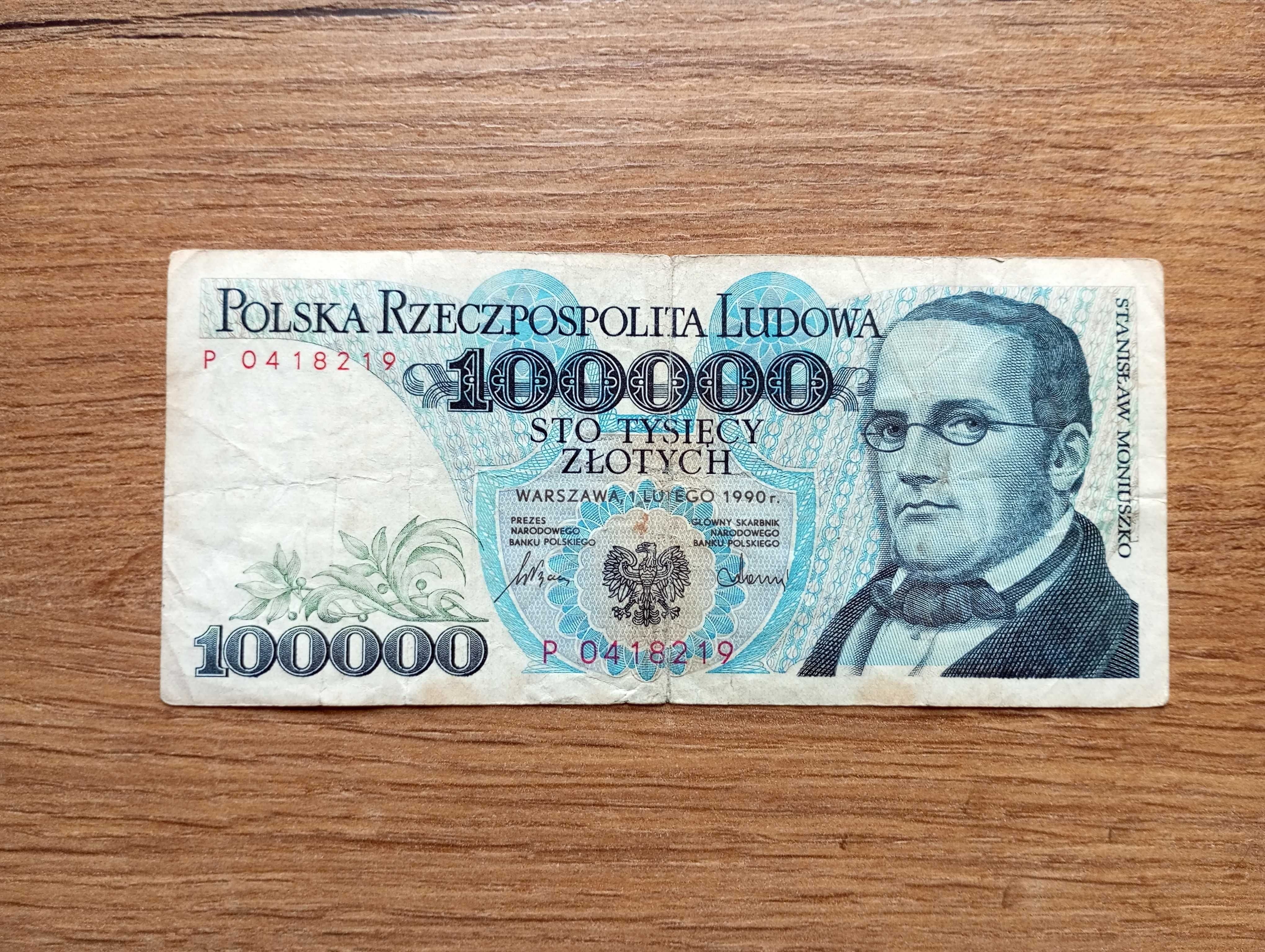 100000 zł 1990  - P -