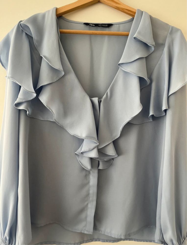 Blusa Azul Zara como nova