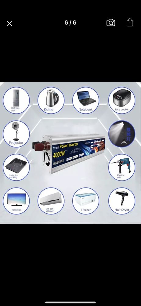Инвертор 12/220 2000w в наличии
