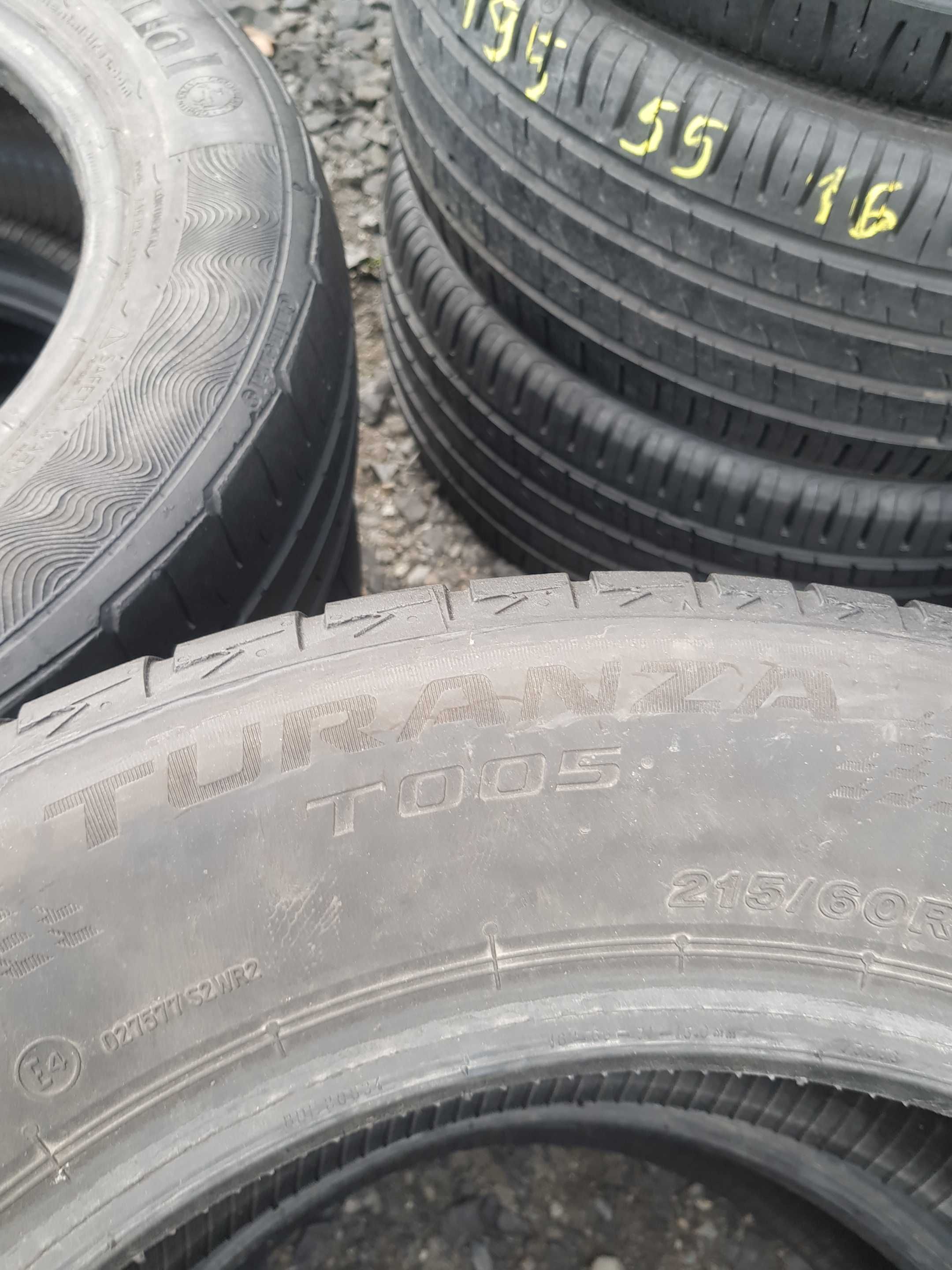 WYSYŁKA 2 Opony Letnie 215 60 R16 Bridgestone Turanza T005. 2021r.