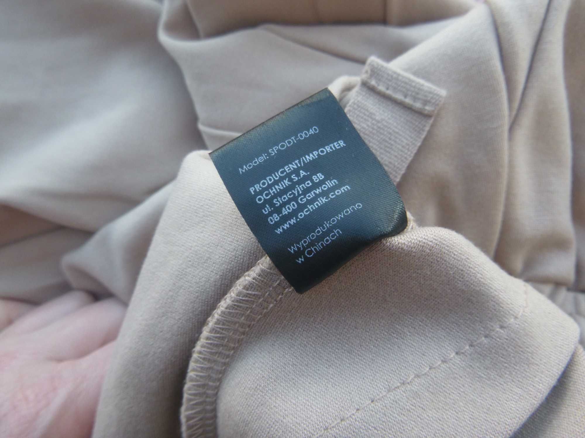 Spodnie z elastycznego materiału OCHNIK z gumką w pasie