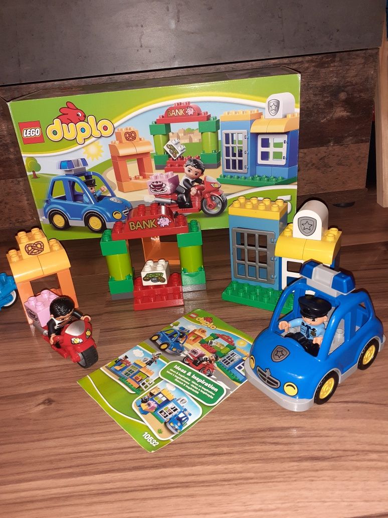 Lego Duplo posterunek policji złodziej 10532 policjant na motorze10900