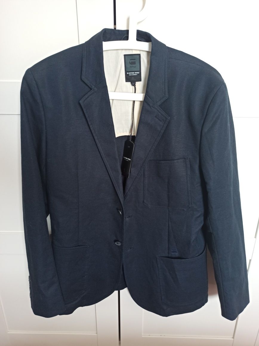 Marynarka lniana G-star Raw nowa omega linen blazer