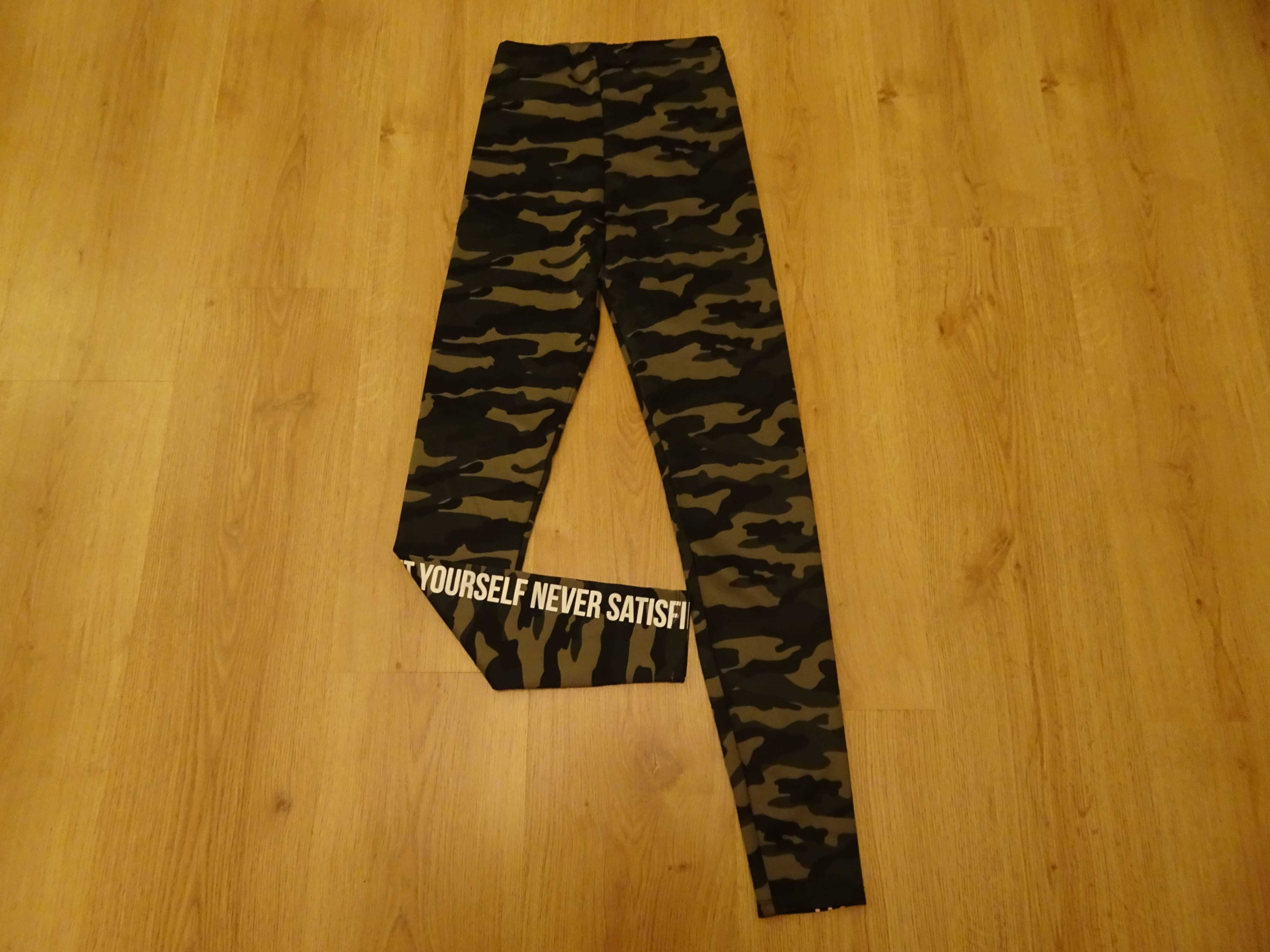 BERSHKA legginsy damskie XS, moro, nowe