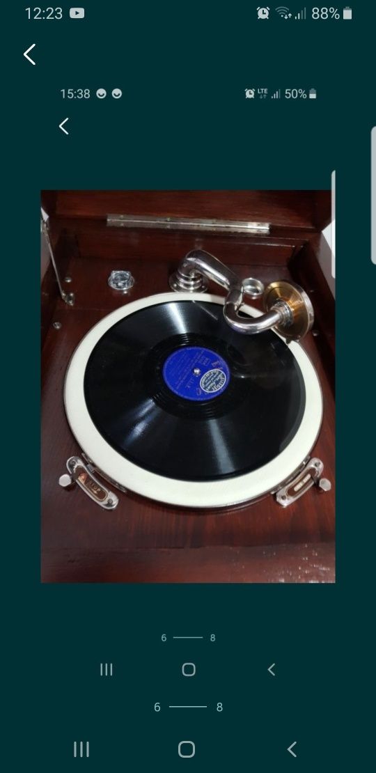 XIX w Gramofon  Szafkowy Stan Kolekcjonerski po Przeglądzie  !!!