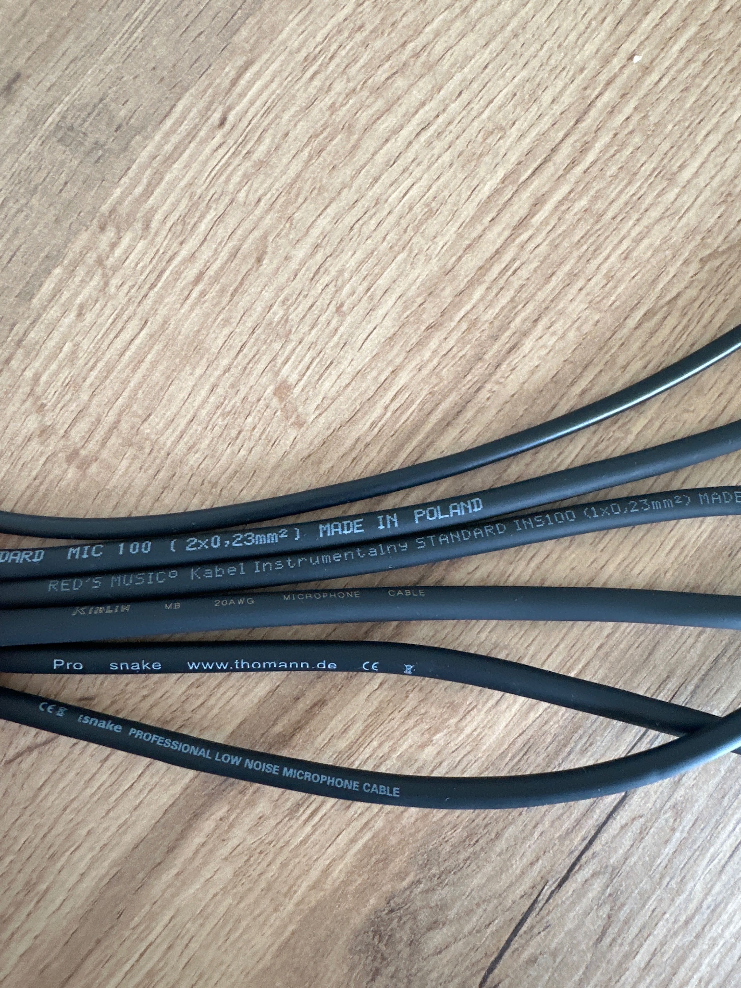 Kabel XLR 1 metr i Jack 6 sztuk