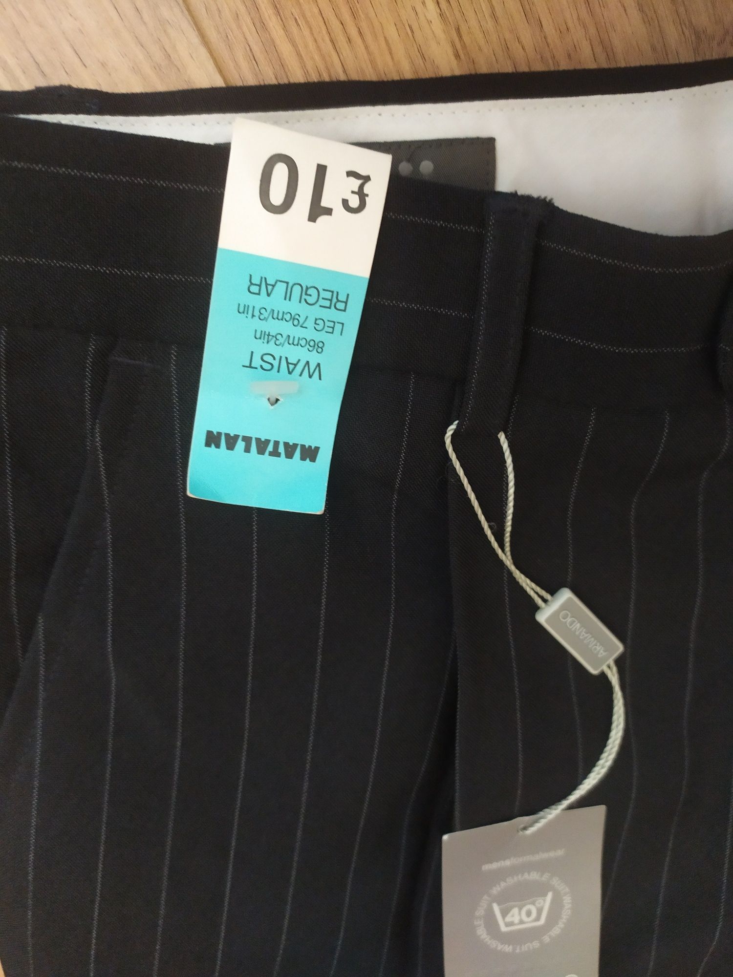 Spodnie męskie eleganckie W34L31 z metką
