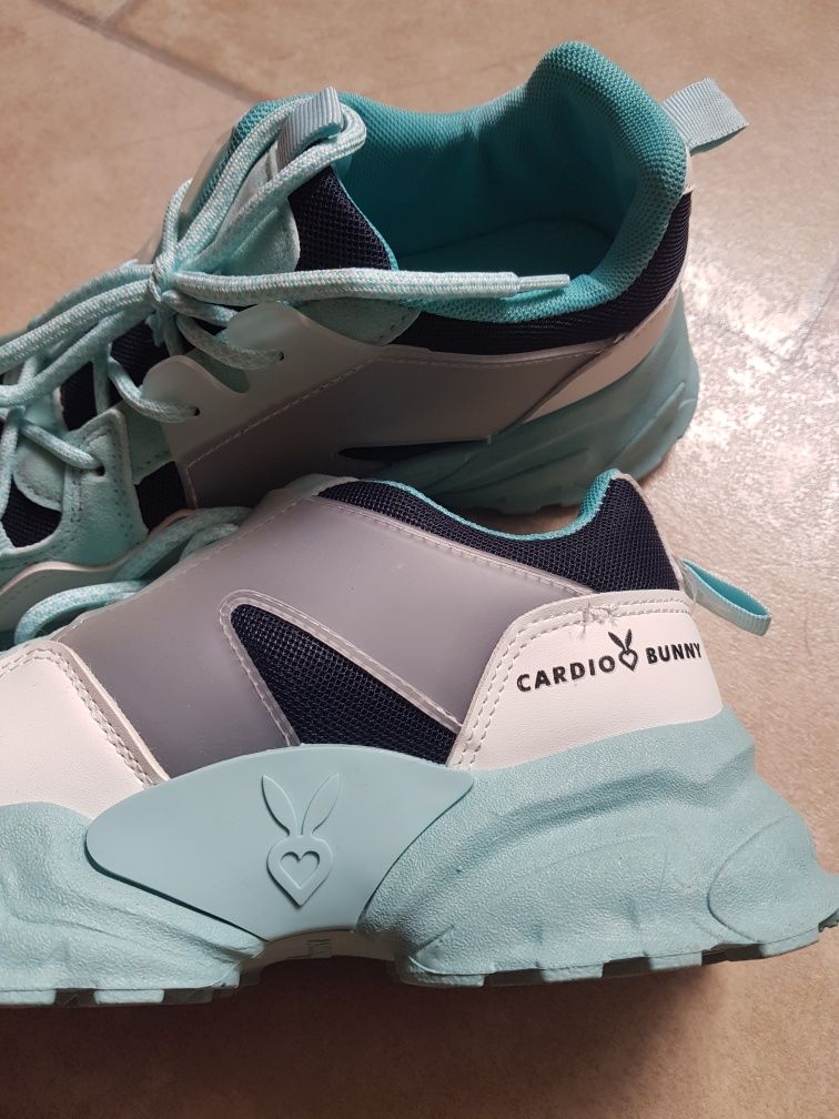 Adidasy grubą podeszwa, błękitne cardio bunny rozm 39 !!!