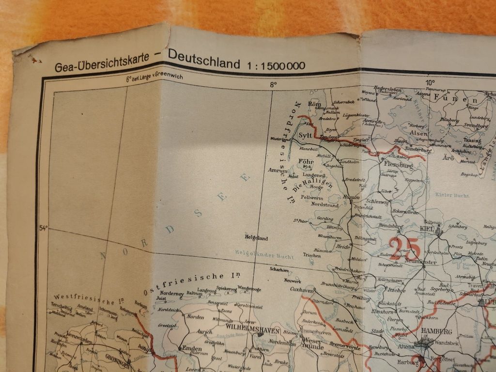 Stara Mapa Niemiec i Europy środkowej wydanie 1946r. Berlin