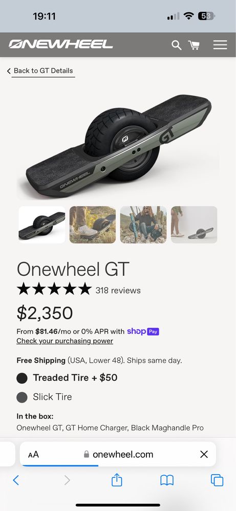 Новий Onewheel GT TREATED, snowboard, ванвіл, моноколесо USA