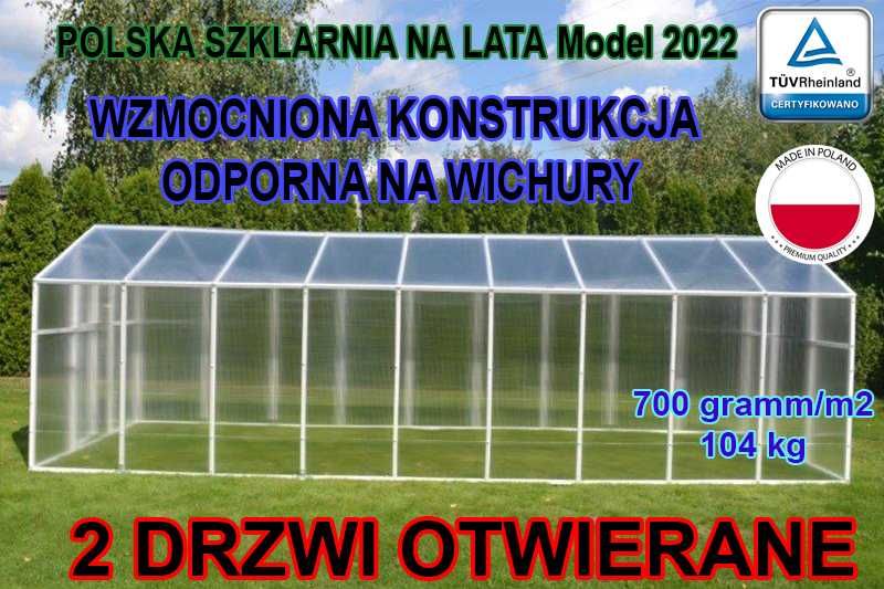 104KG PREMIUM Szklarnia z POLIWĘGLANU Tunel 2x6 ogrodniczy foliak 13m2