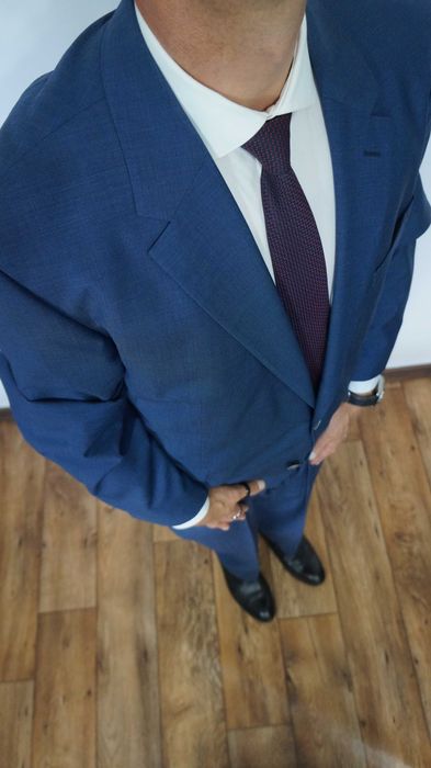 Garnitur Pierre Cardin Wełna Rozmiar 56 Kolor Granatowy