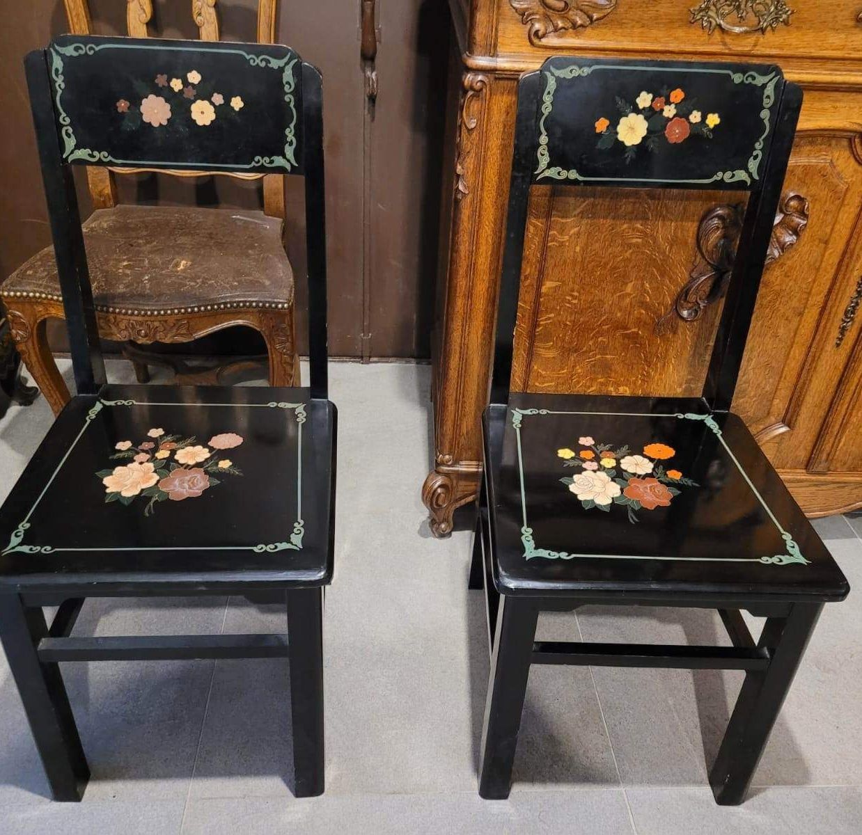 Unikat! Japoński zestaw- stół z krzesłami.