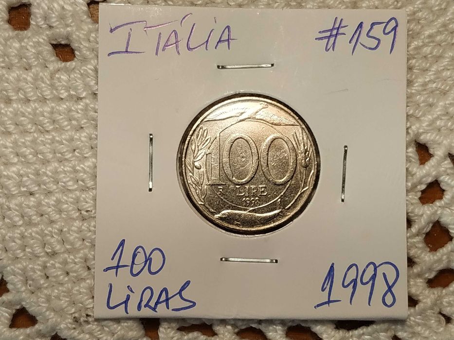 Itália - moeda de 100 liras de 1998 (animais)