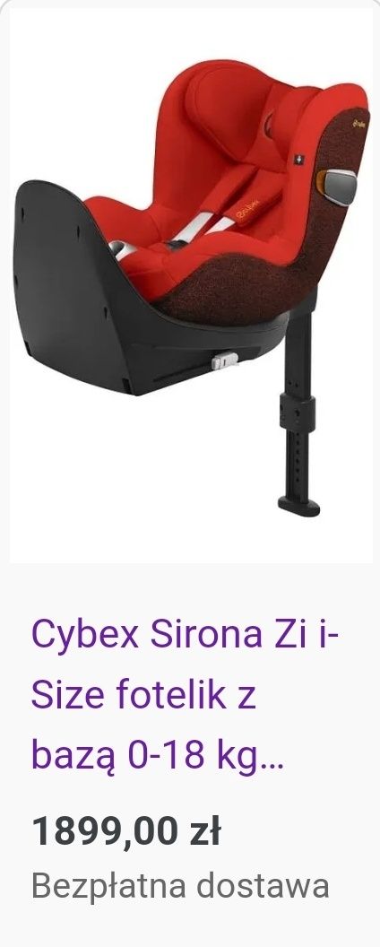 Fotelik samochodowy dziecięcy Cybex isofix