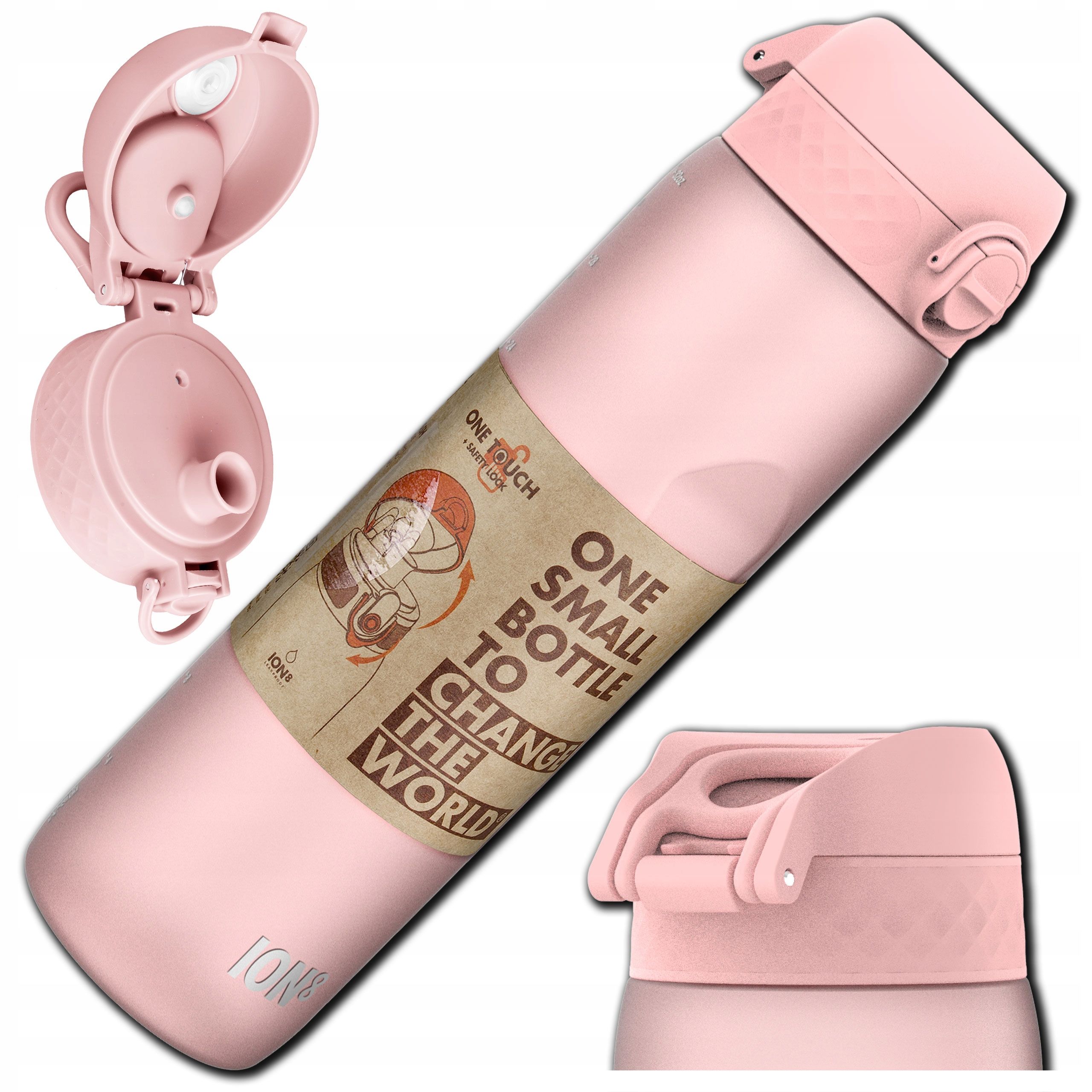 ion8 -butelka na wodę 1000 ml / 1l - eko - rose quartz różowy opis