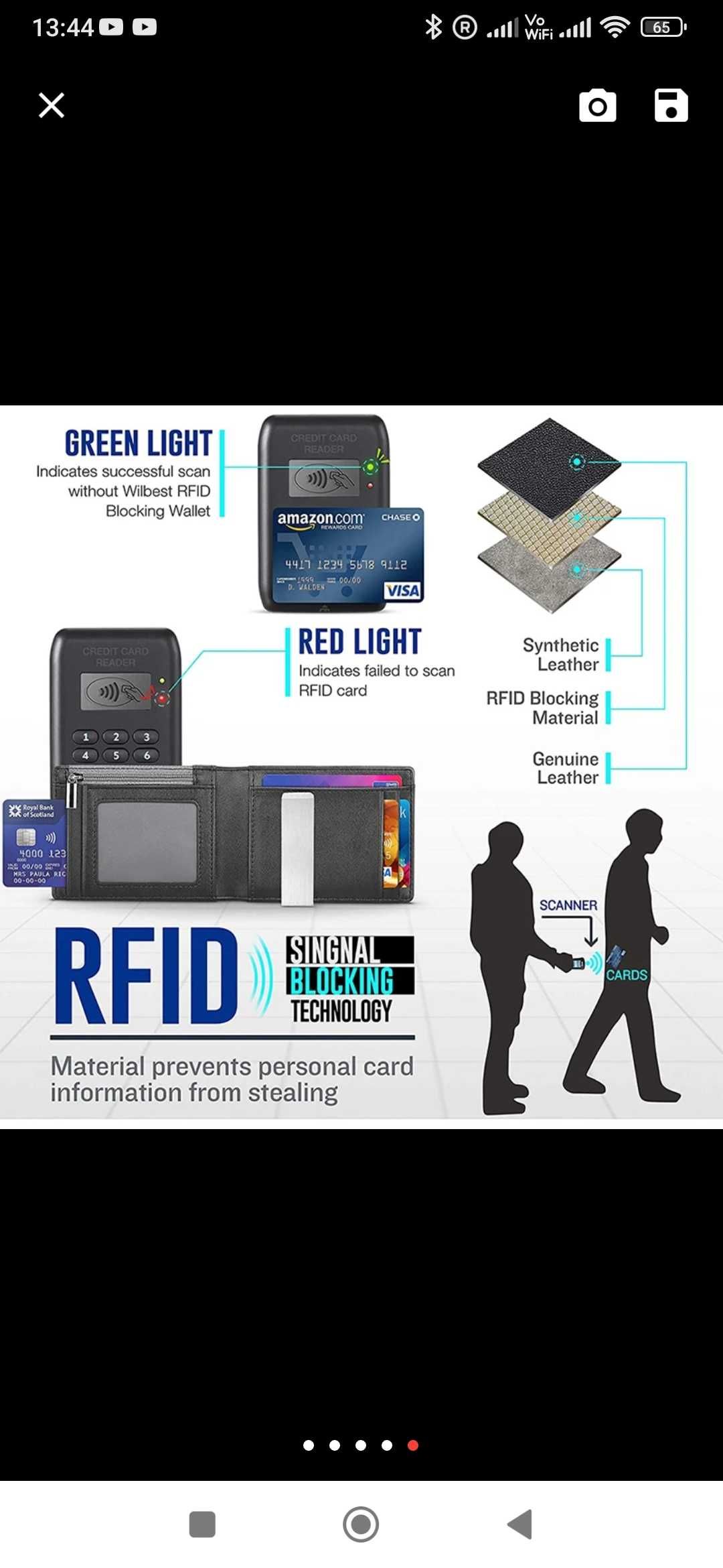 Portfel universalny Carbon RFID