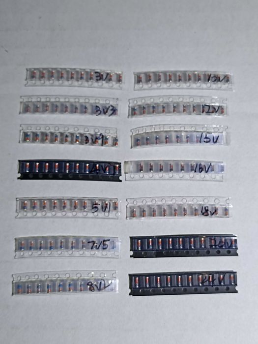 50 Набір діоди 4007/М7 5819/SS14 5822/SS34 UF4007/US1M FR107/RS1M 5408